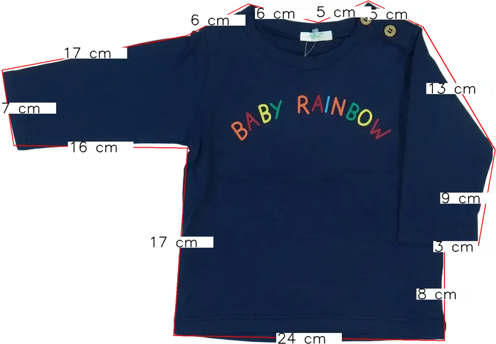 Kék Benetton Hosszú ujjú felső EU 62 / UK 0-3 hónap / US 0-3 hónap