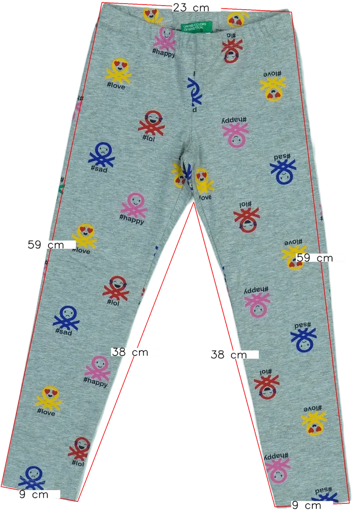 Szürke Benetton Leggings EU 110 / UK 5 év / US 5 év/XS