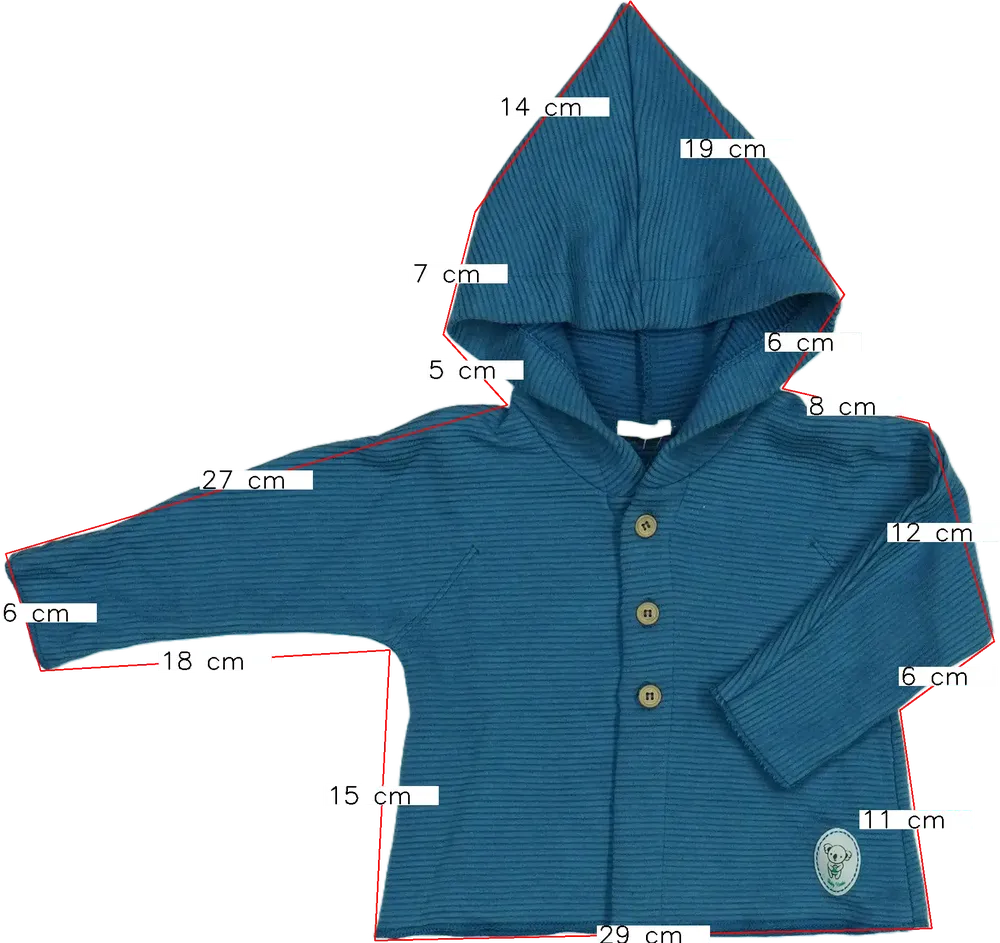 Kék Benetton Kapucnis pulóver EU 68 / UK 3-6 hónap / US 3-6 hónap