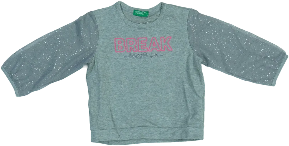 Szürke Benetton Hosszú ujjú felső EU 80 / UK 9-12 hónap / US 12 hónap