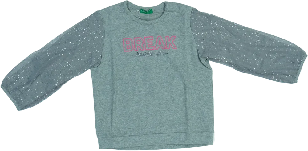 Szürke Benetton Hosszú ujjú felső EU 104 / UK 4 év / US 4T/XS