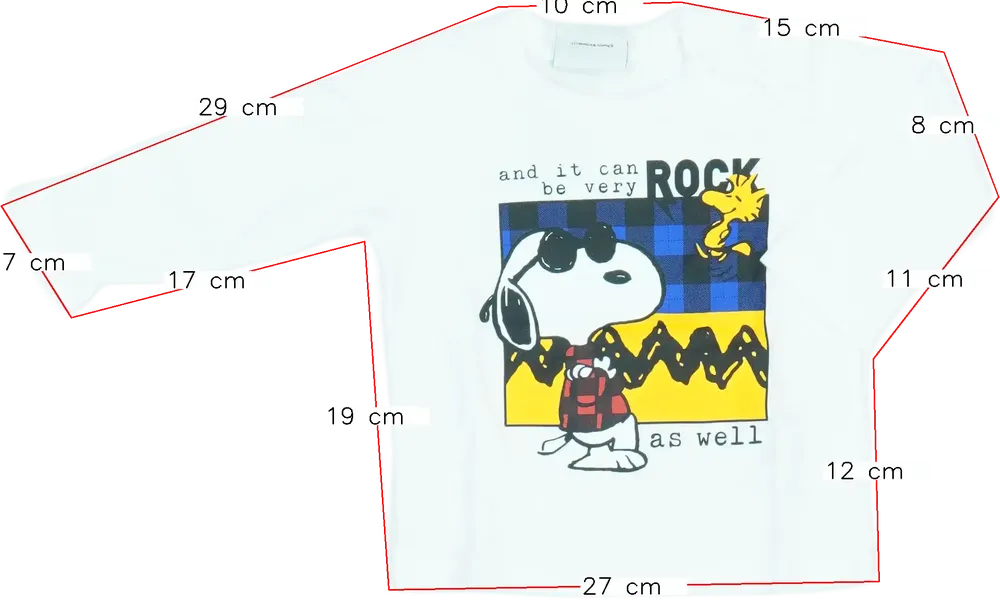 Fehér Peanuts Hosszú ujjú felső EU 68 / UK 3-6 hónap / US 3-6 hónap