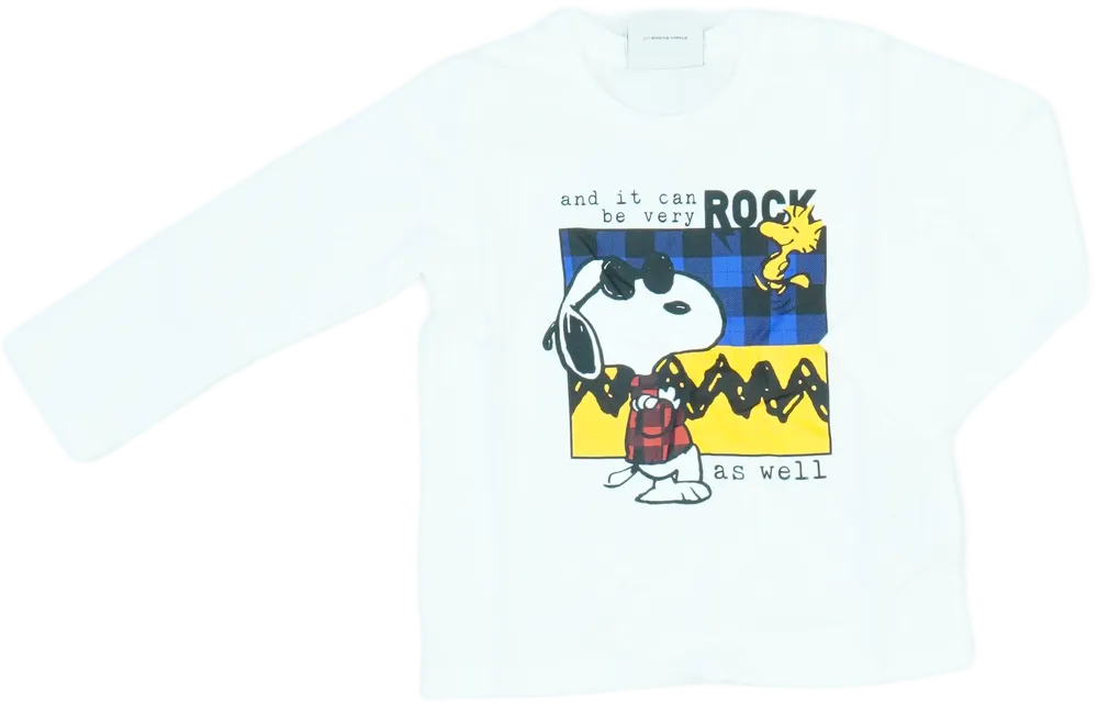 Fehér Peanuts Hosszú ujjú felső EU 86 / UK 12-18 hónap / US 18 hónap