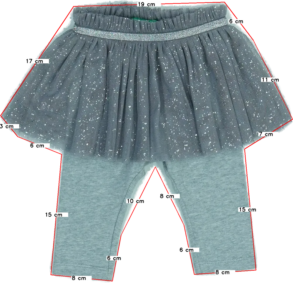 Szürke Benetton Leggings EU 68 / UK 3-6 hónap / US 3-6 hónap