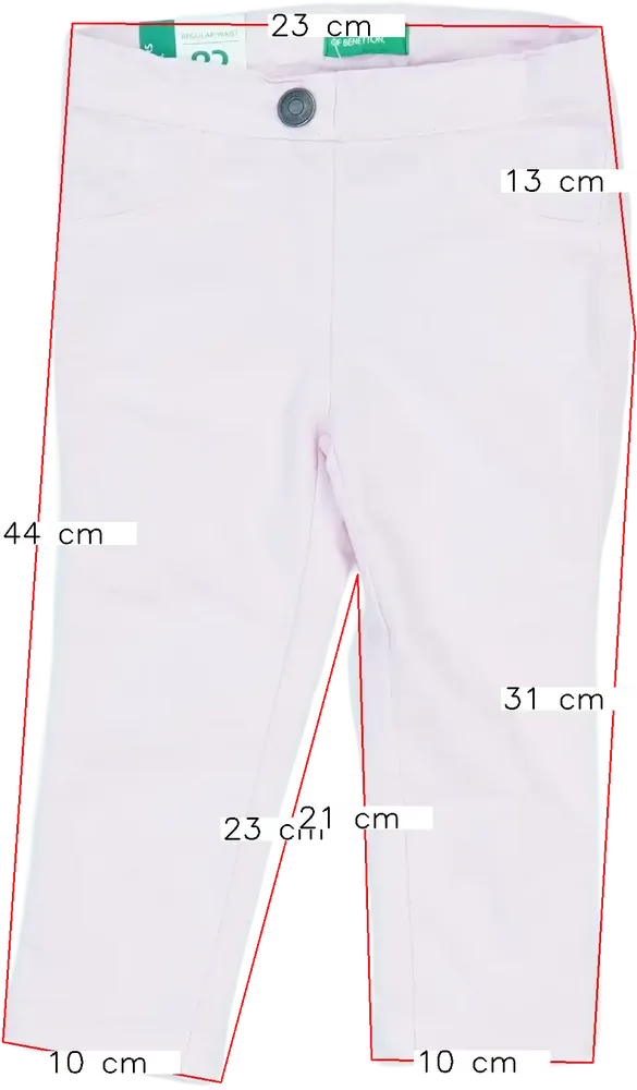 Rózsaszín Benetton Hosszúnadrág EU 86 / UK 12-18 hónap / US 18 hónap