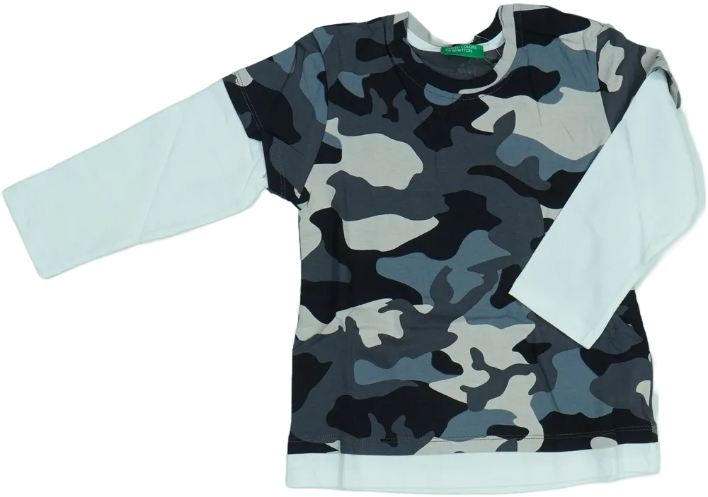 Terepszínű Benetton Hosszú ujjú felső EU 98 / UK 3 év / US 3T