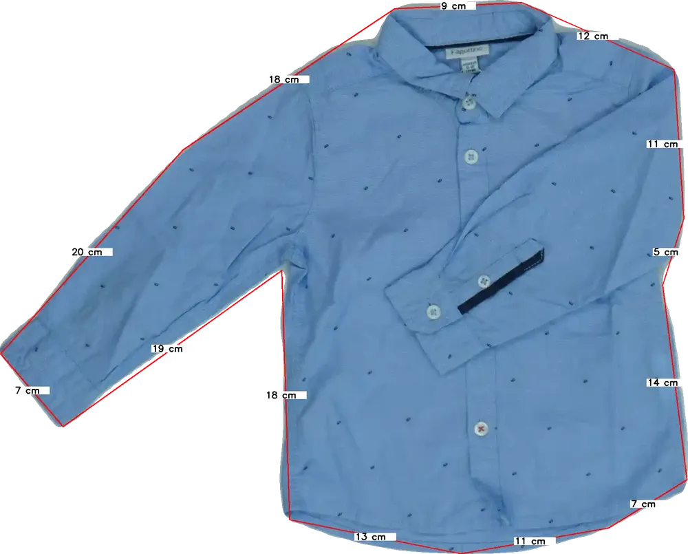 Kék OVS - Fagottino Ing EU 80 / UK 9-12 hónap / US 12 hónap