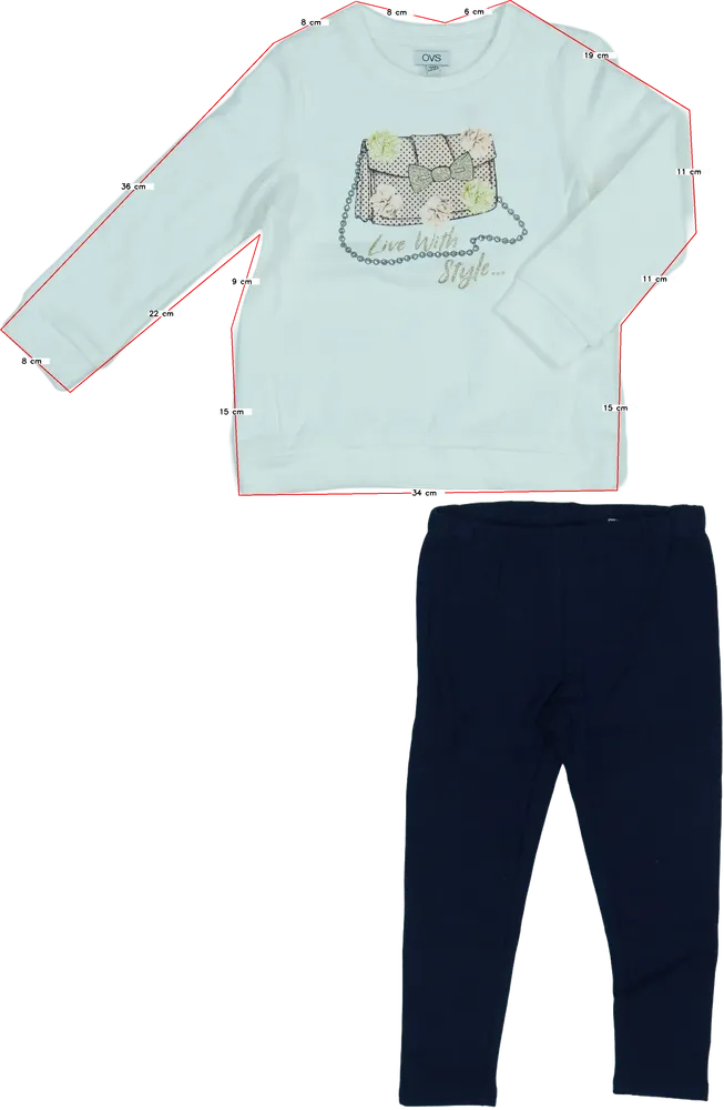 Multicoloured OVS 2-piece set - Top &amp; Bottom EU 104 / UK 4 years / US 4T/XS