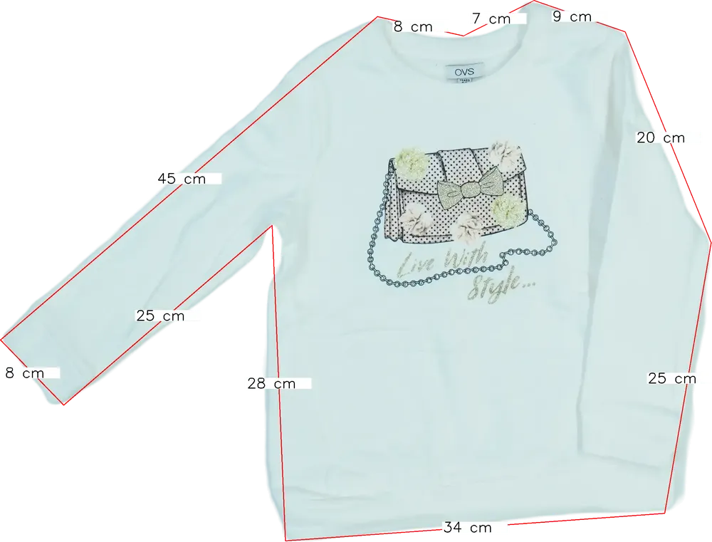 Fehér OVS Pulóver EU 110 / UK 5 év / US 5 év/XS