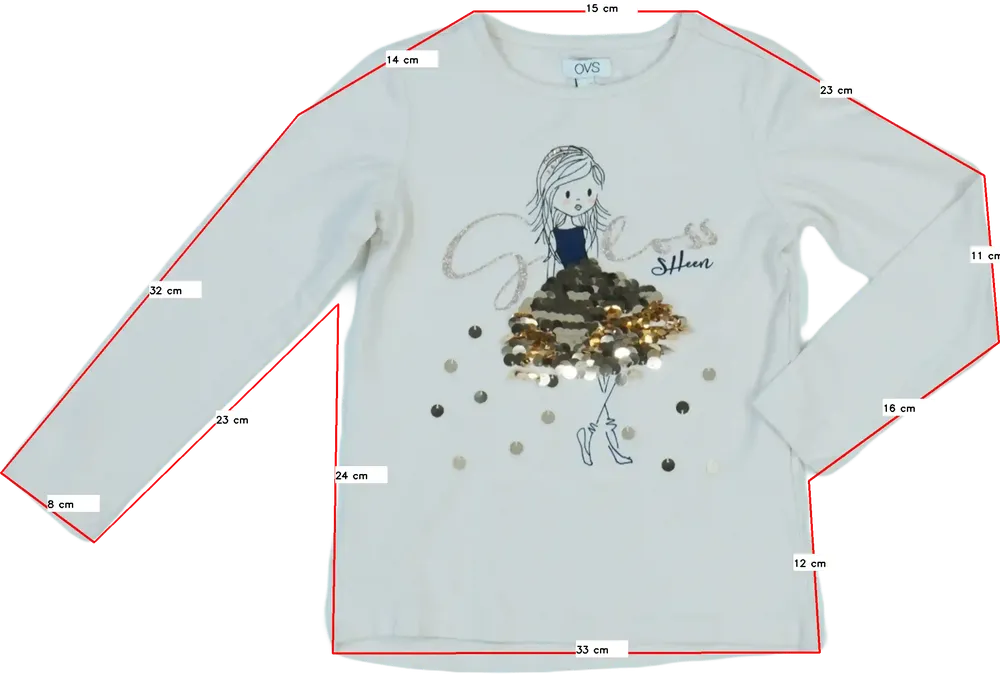 Barna OVS Hosszú ujjú felső EU 122 / UK 7 év / US 7 év/M