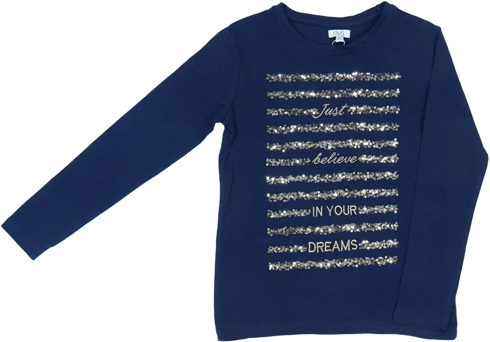 Kék OVS Hosszú ujjú felső EU 146 / UK 11 év / US 12 év/L