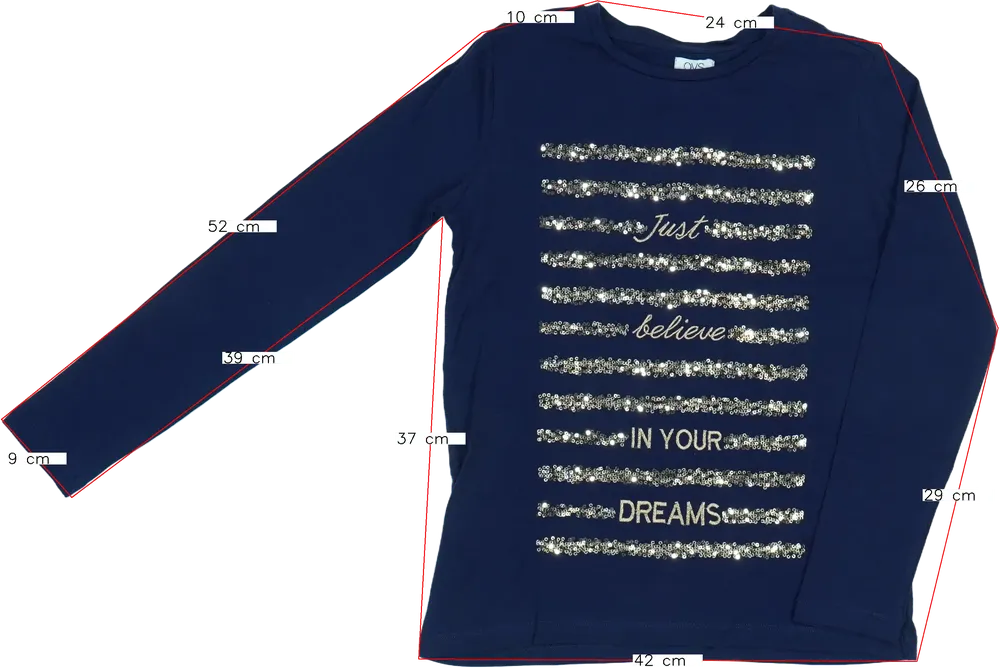 Kék OVS Hosszú ujjú felső EU 152 / UK 12 év / US 12 év/L