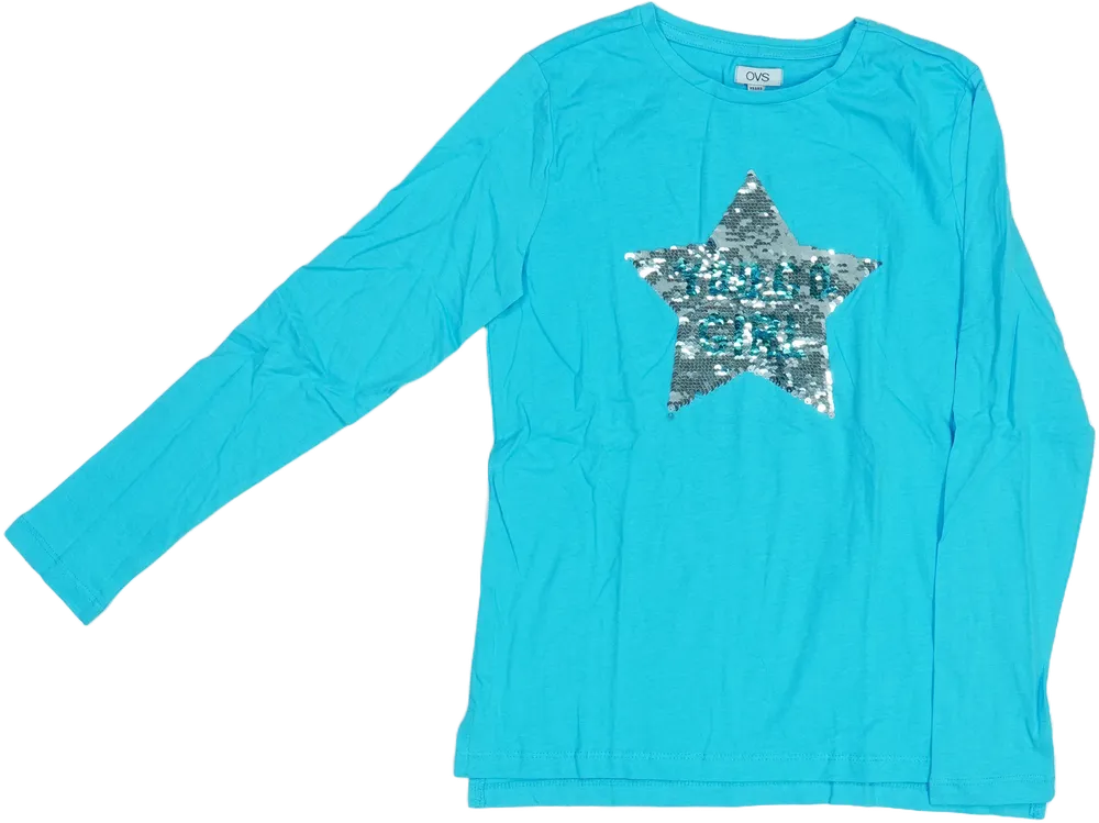 Kék OVS Hosszú ujjú felső EU 146 / UK 11 év / US 12 év/L