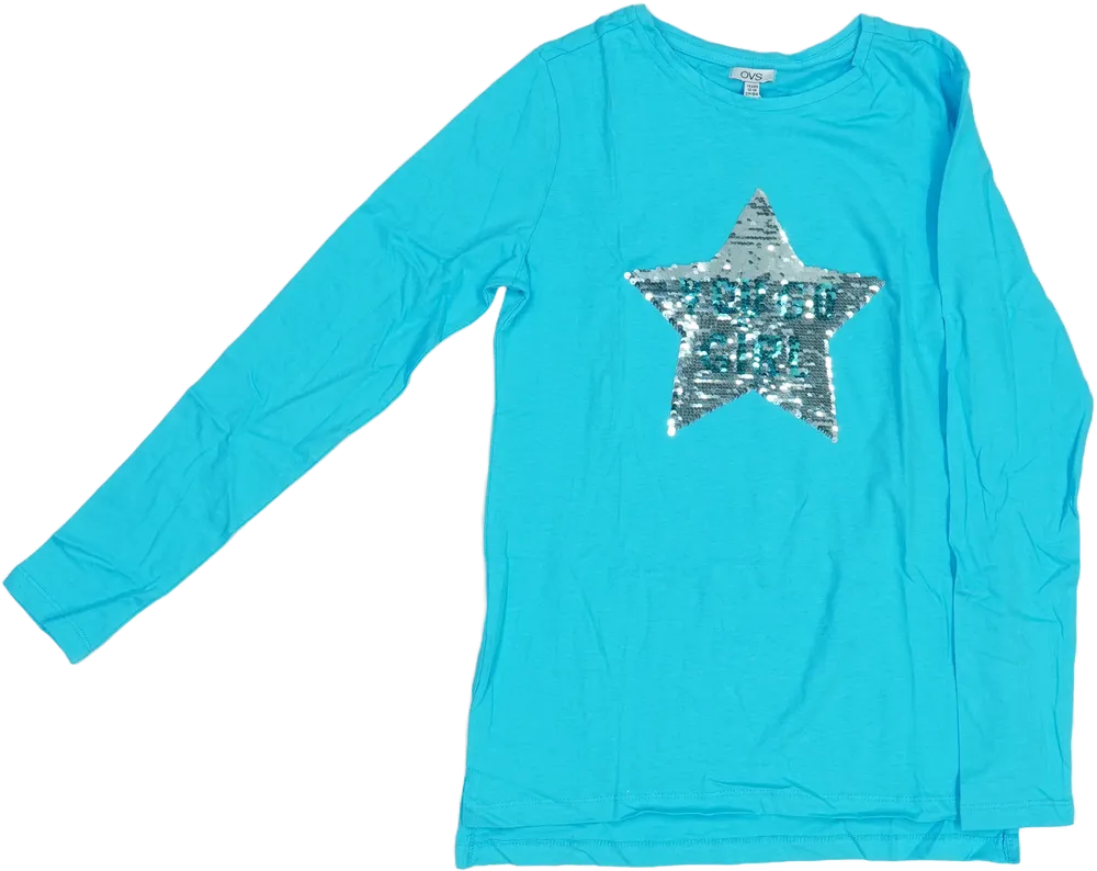 Kék OVS Hosszú ujjú felső EU 164 / UK 14 év / US 14 év/XL