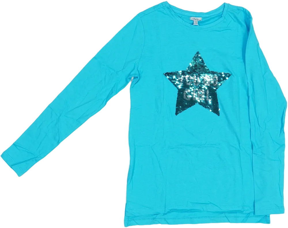 Kék OVS Hosszú ujjú felső EU 164 / UK 14 év / US 14 év/XL