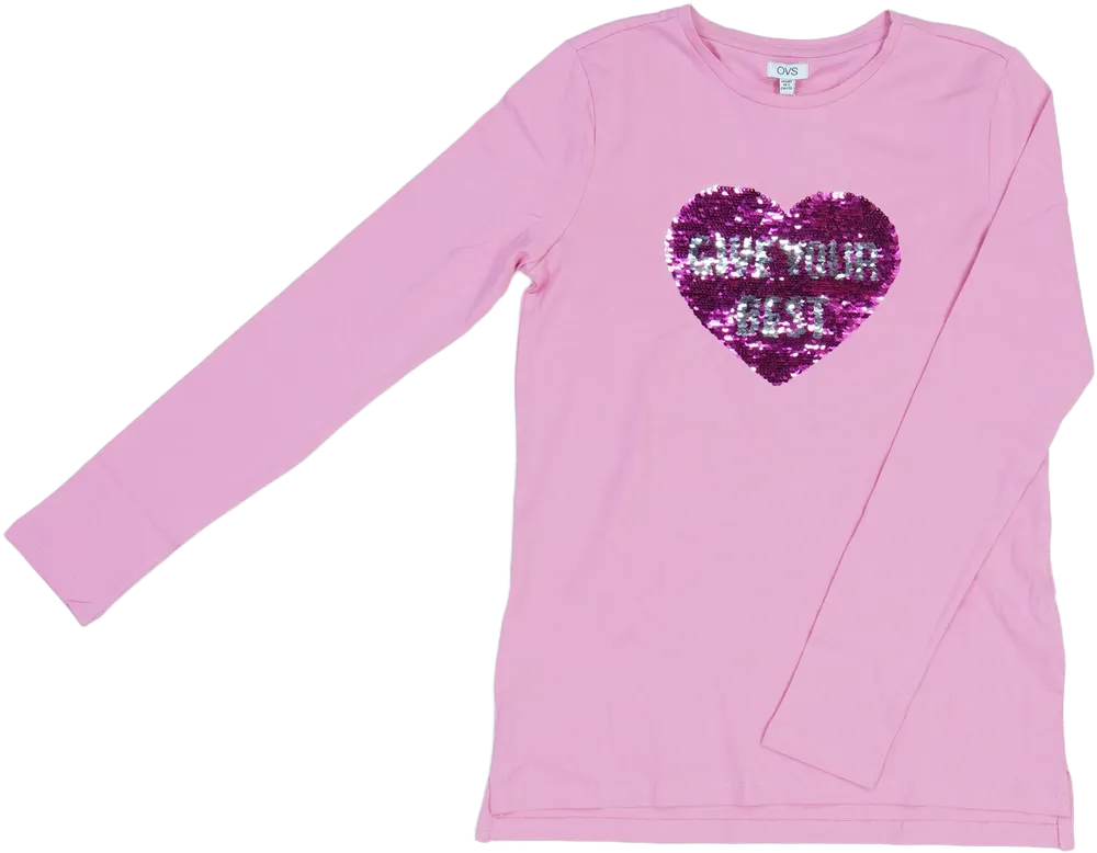 Rózsaszín OVS Hosszú ujjú felső EU 170 / UK 15 év / US XL