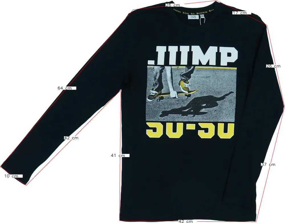 Fekete OVS Hosszú ujjú felső EU 164 / UK 14 év / US 14 év/XL