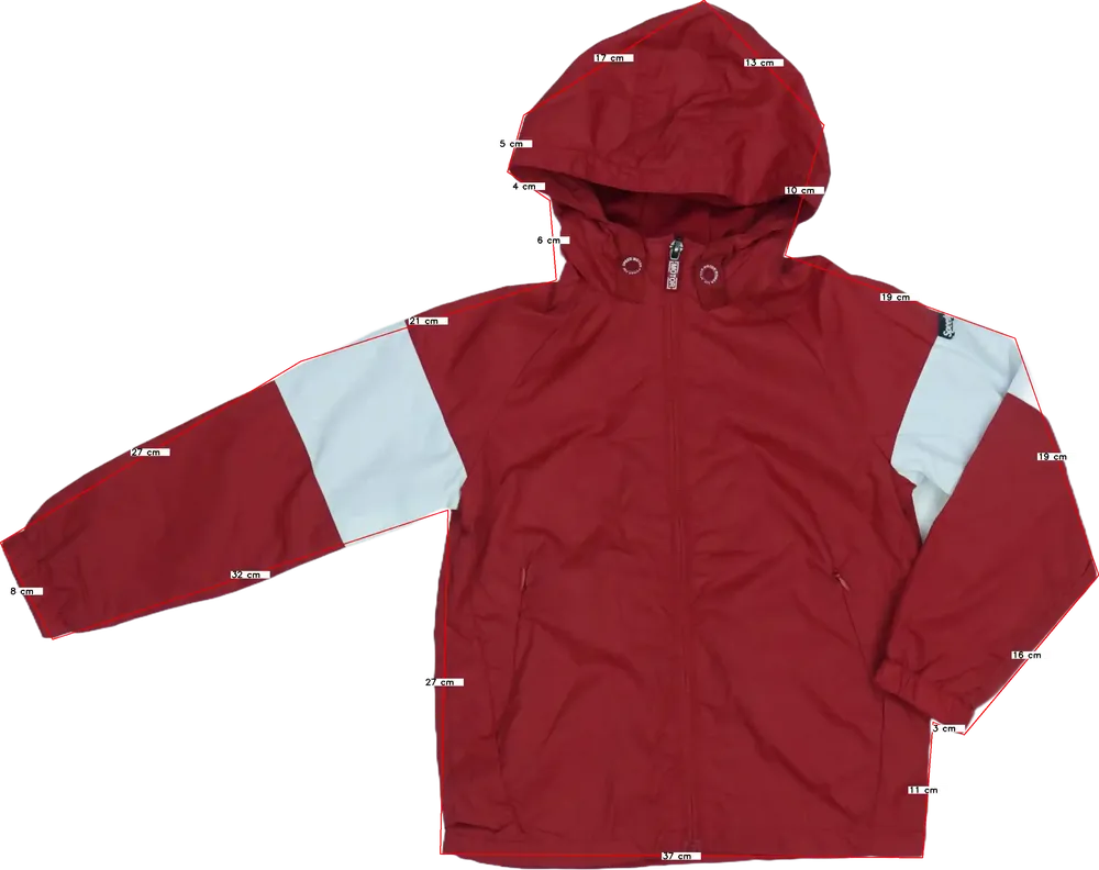 Piros OVS Széldzseki EU 134 / UK 9 év / US 9 év/L