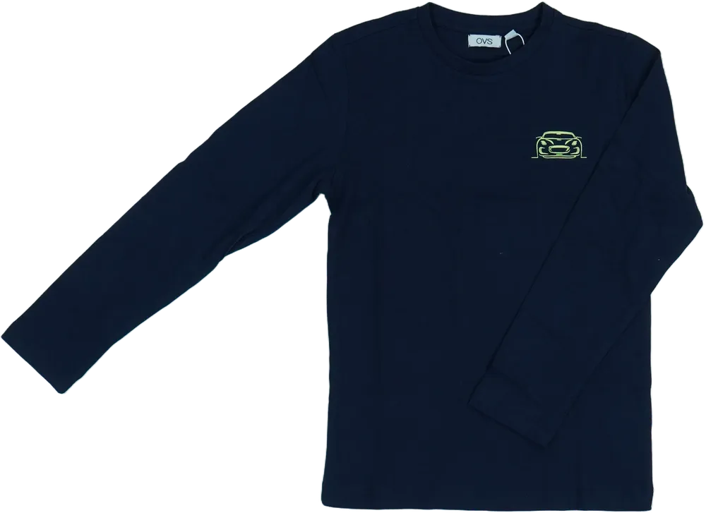Kék OVS Hosszú ujjú felső EU 128 / UK 8 év / US 8 év/M