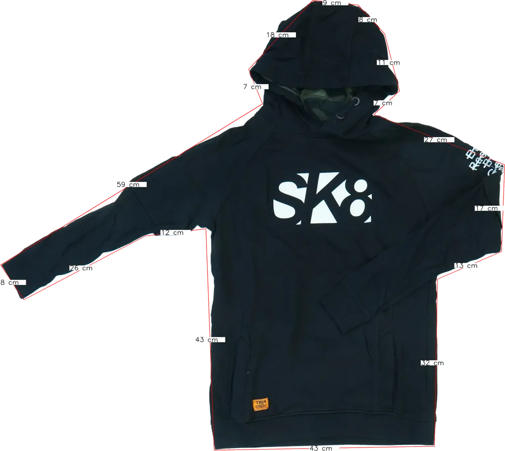 Fekete OVS Kapucnis pulóver EU 164 / UK 14 év / US 14 év/XL