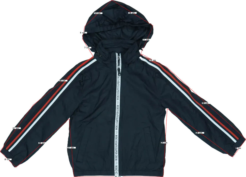 Fekete OVS Széldzseki EU 110 / UK 5 év / US 5 év/XS