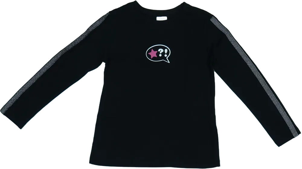 Fekete OVS Hosszú ujjú felső EU 140 / UK 10 év / US 10 év/L