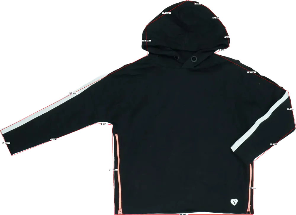 Fekete OVS Kapucnis pulóver EU 146 / UK 11 év / US 12 év/L