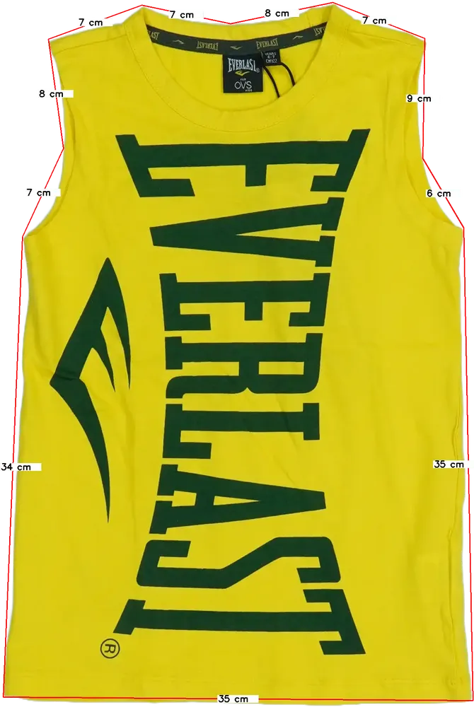 Sárga Everlast Fiú / Férfi atléta EU 122 / UK 7 év / US 7 év/M