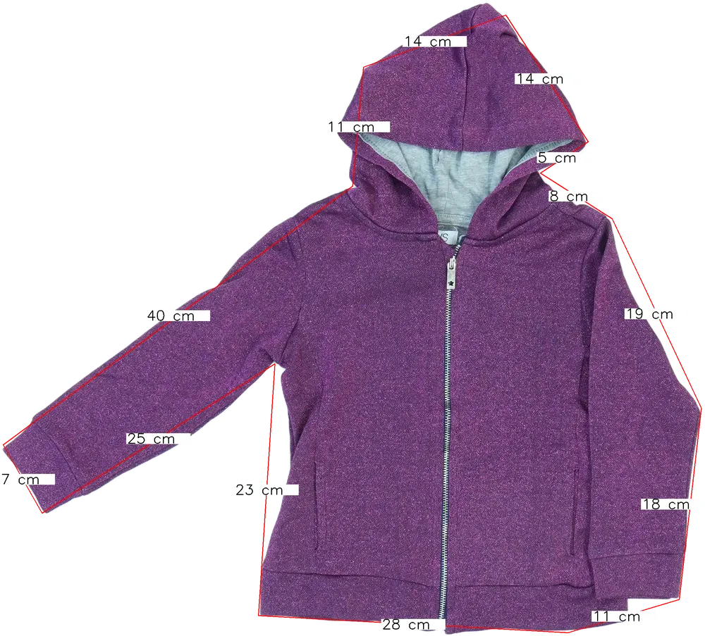 Lila OVS Kapucnis pulóver EU 104 / UK 4 év / US 4T/XS