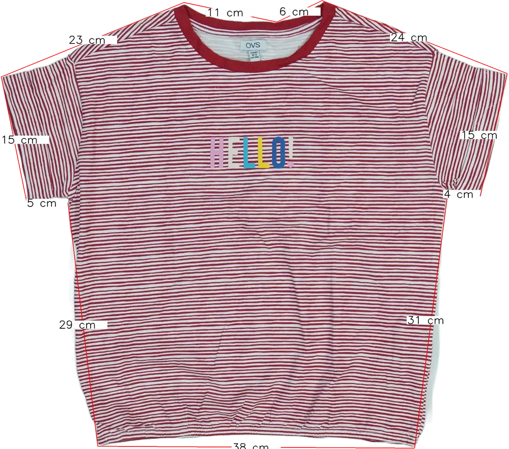 Piros OVS Póló EU 146 / UK 11 év / US 12 év/L