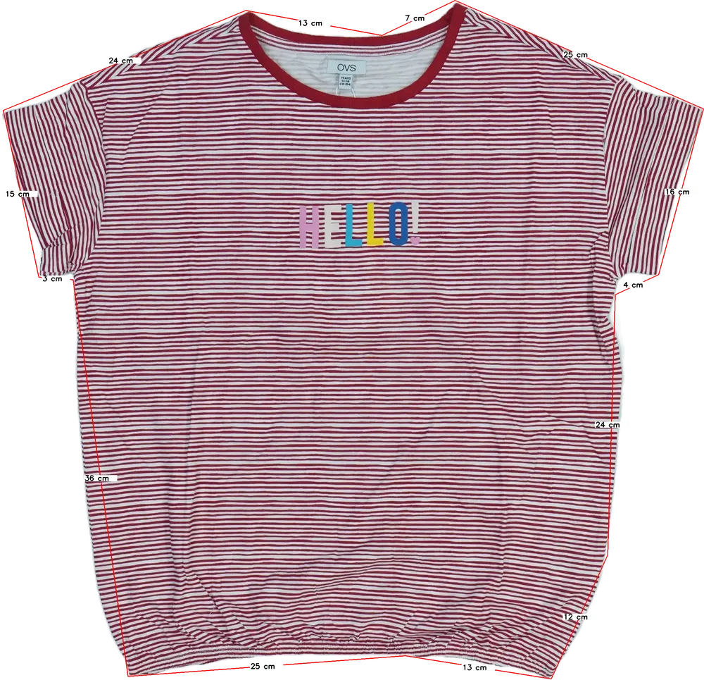 Piros OVS Póló EU 164 / UK 14 év / US 14 év/XL