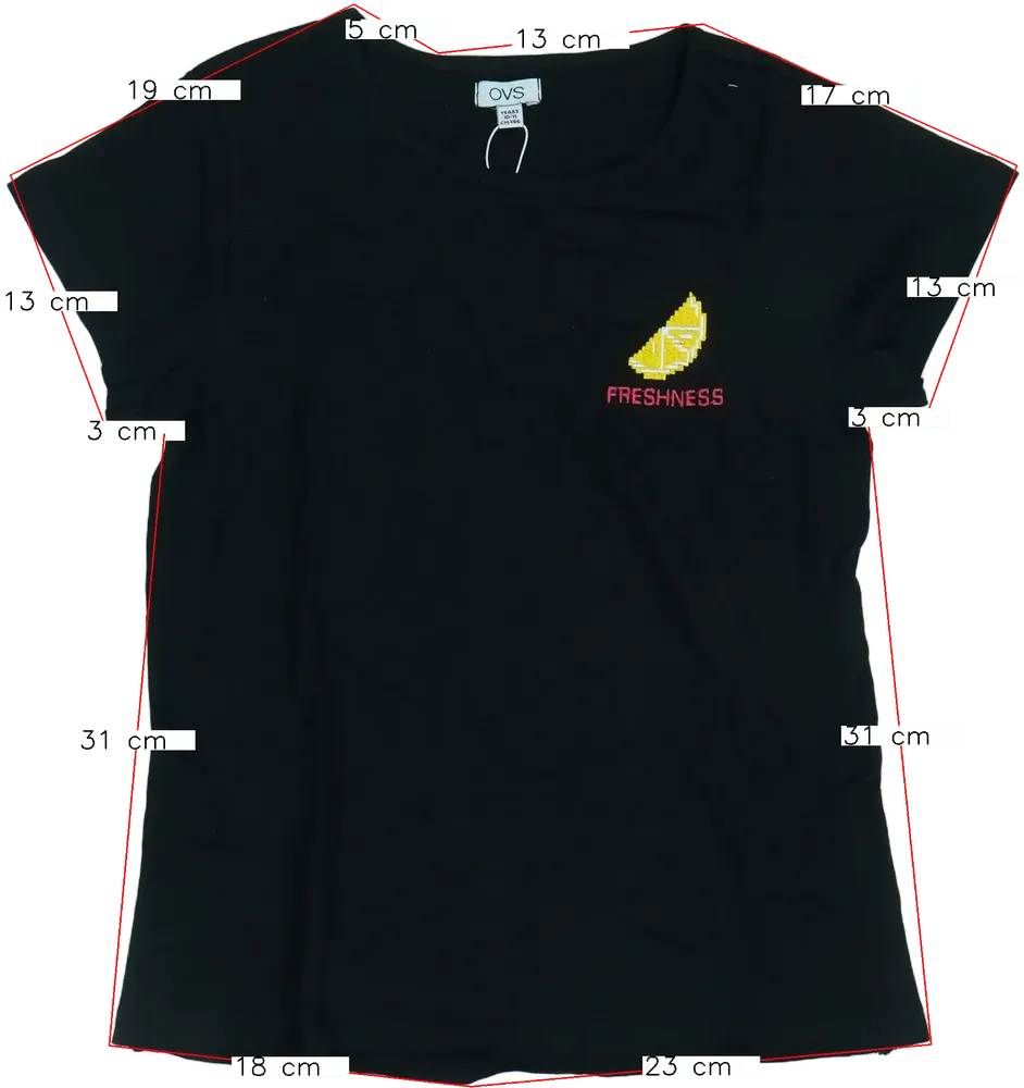 Fekete OVS Póló EU 146 / UK 11 év / US 12 év/L