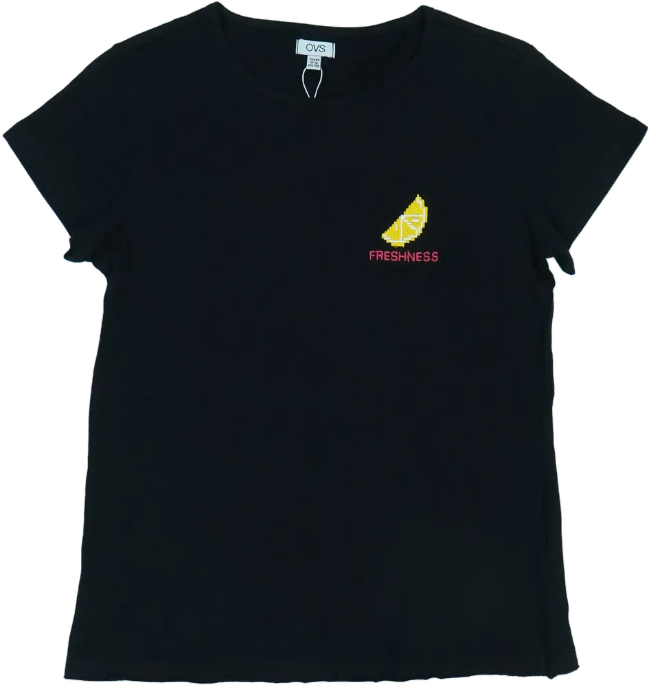 Fekete OVS Póló EU 158 / UK 13 év / US 14 év/XL