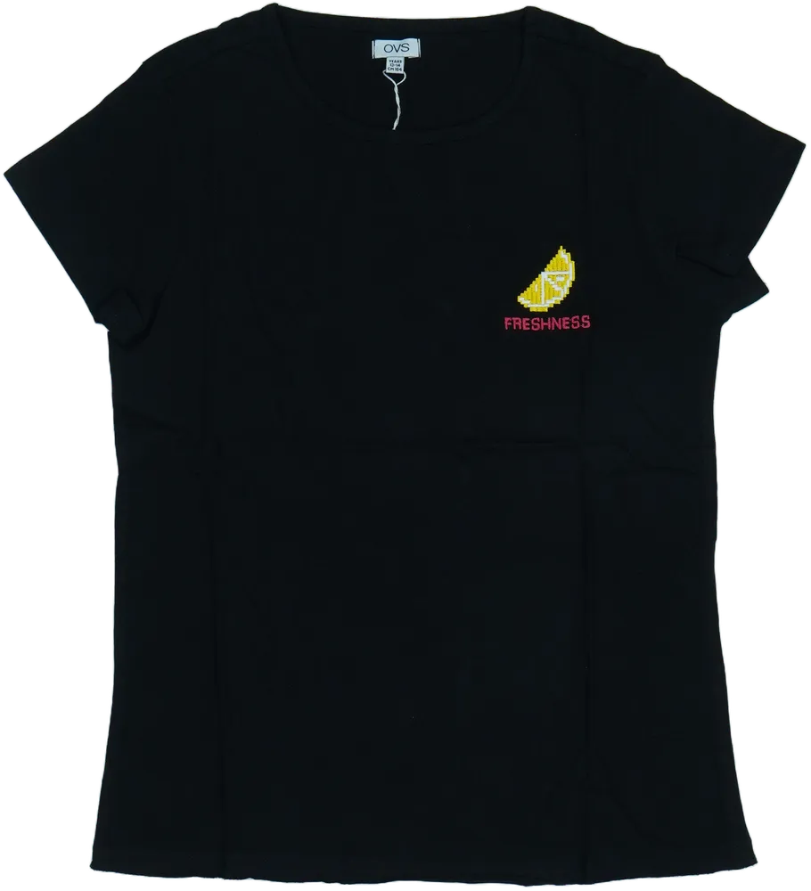 Fekete OVS Póló EU 164 / UK 14 év / US 14 év/XL
