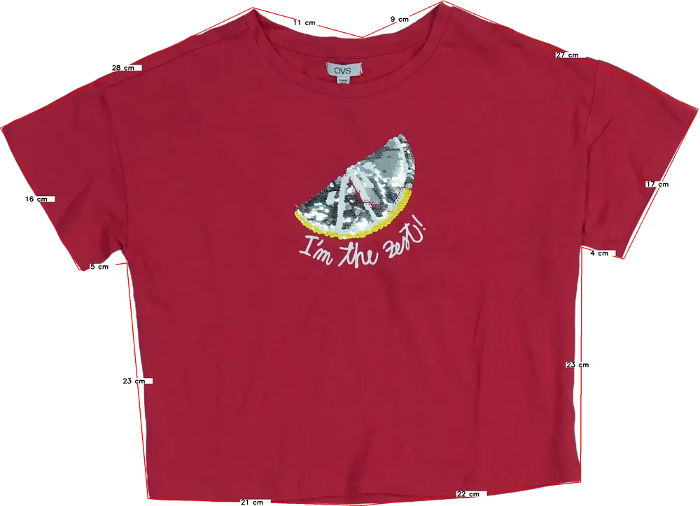 Piros OVS Póló EU 146 / UK 11 év / US 12 év/L