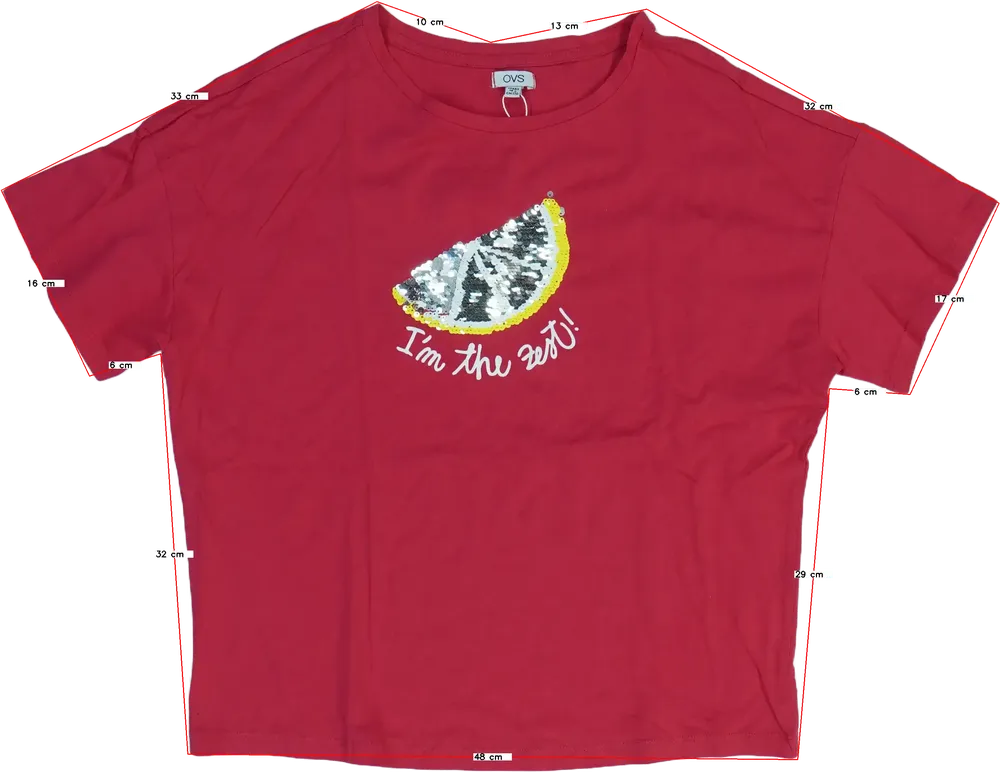 Piros OVS Póló EU 170 / UK 15 év / US XL
