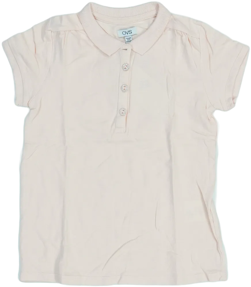 Rózsaszín OVS Galléros póló EU 122 / UK 7 év / US 7 év/M