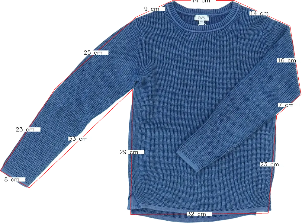 Kék OVS Kötött pulcsi EU 128 / UK 8 év / US 8 év/M