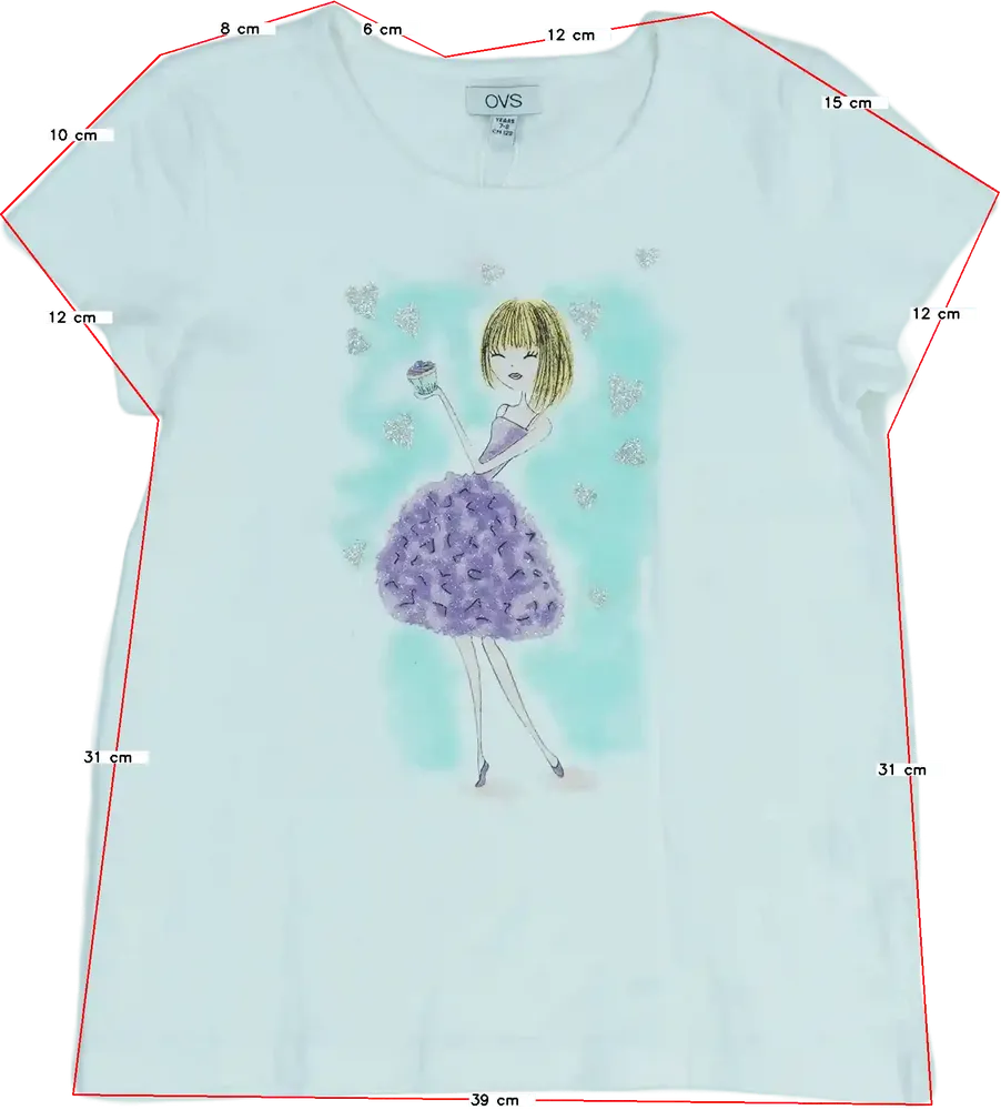 Fehér OVS Póló EU 128 / UK 8 év / US 8 év/M