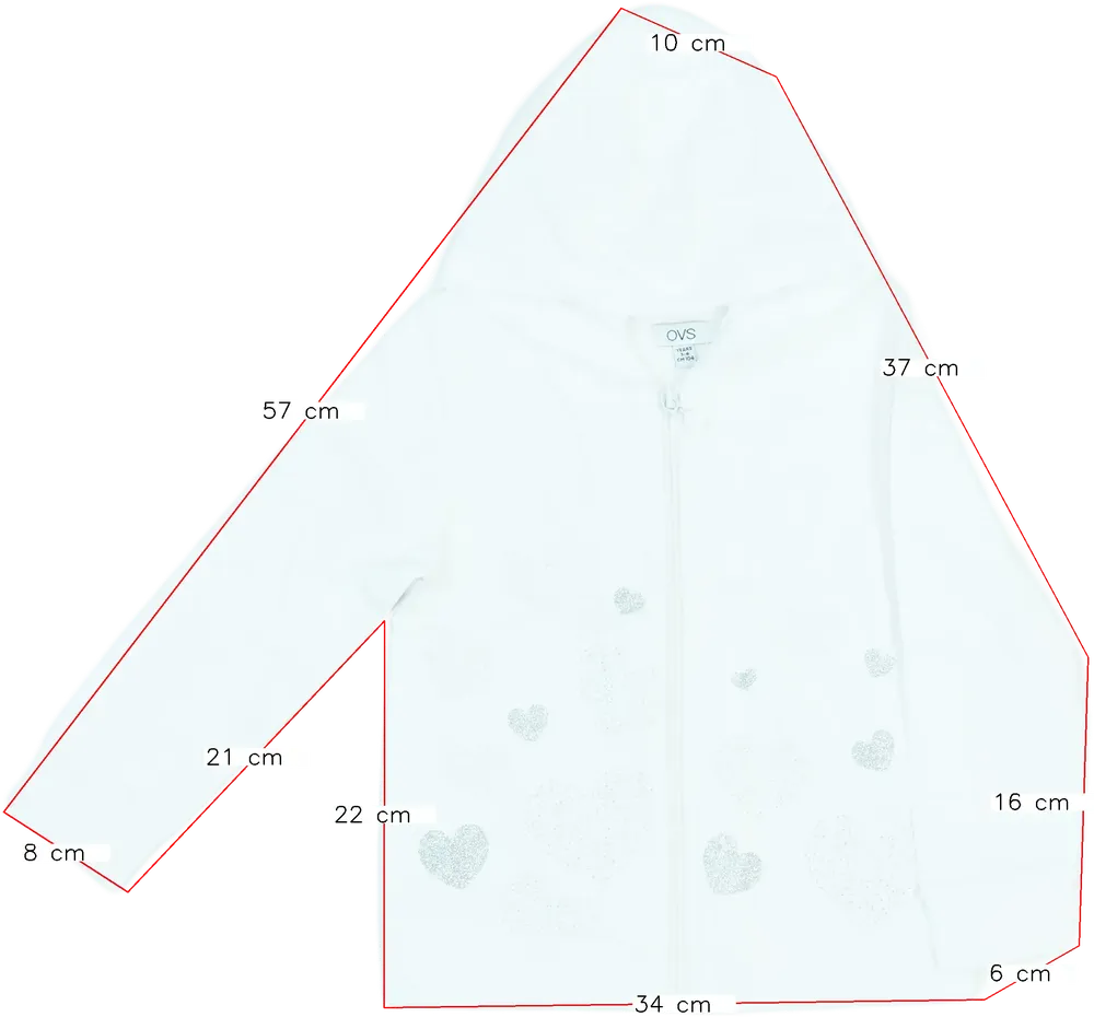 Fehér OVS Kapucnis pulóver EU 104 / UK 4 év / US 4T/XS