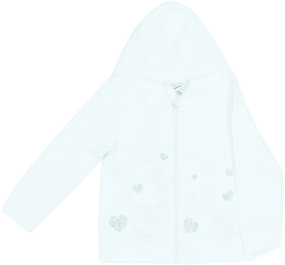 Fehér OVS Kapucnis pulóver EU 104 / UK 4 év / US 4T/XS