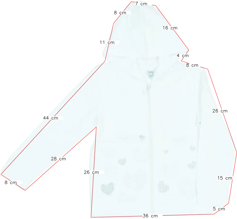 Fehér OVS Kapucnis pulóver EU 116 / UK 6 év / US 6 év/S