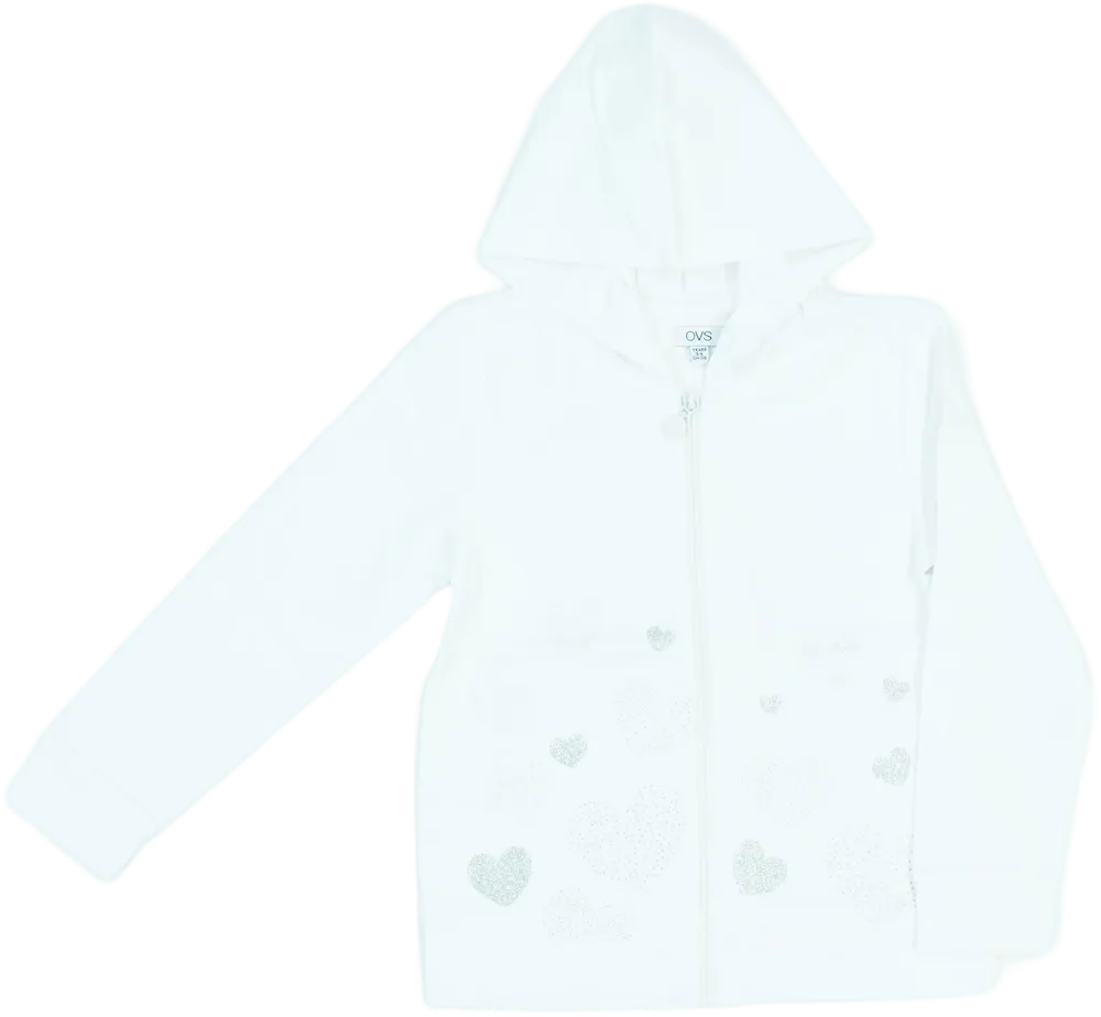 Fehér OVS Kapucnis pulóver EU 116 / UK 6 év / US 6 év/S