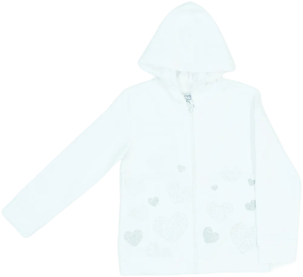 Fehér OVS Kapucnis pulóver EU 122 / UK 7 év / US 7 év/M