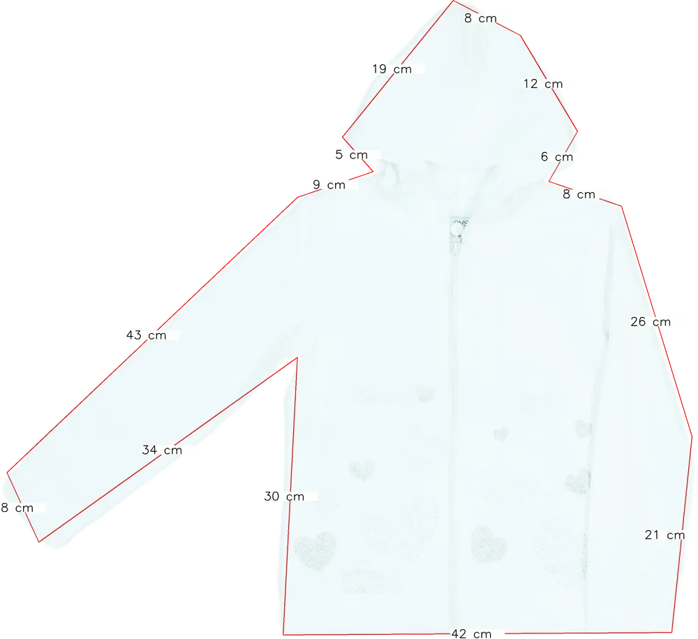 Fehér OVS Kapucnis pulóver EU 128 / UK 8 év / US 8 év/M