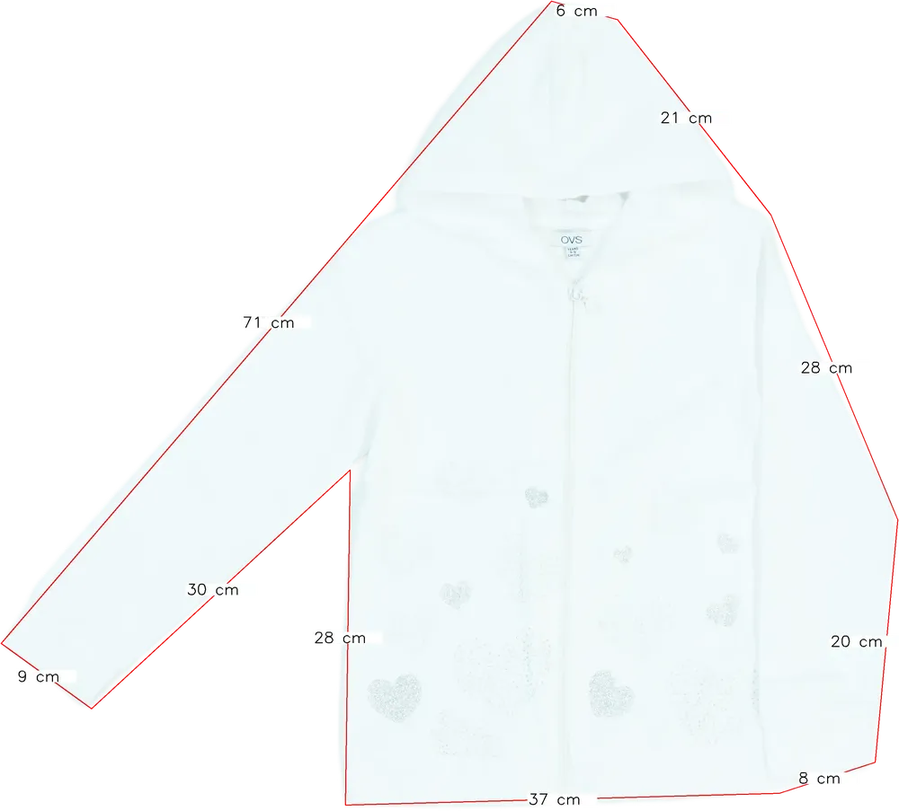 Fehér OVS Kapucnis pulóver EU 134 / UK 9 év / US 9 év/L