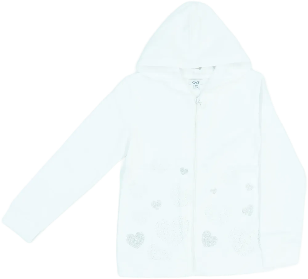 Fehér OVS Kapucnis pulóver EU 134 / UK 9 év / US 9 év/L