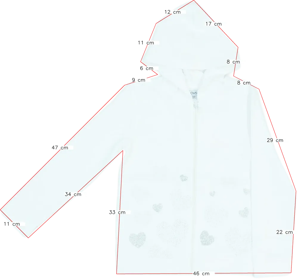 Fehér OVS Kapucnis pulóver EU 140 / UK 10 év / US 10 év/L