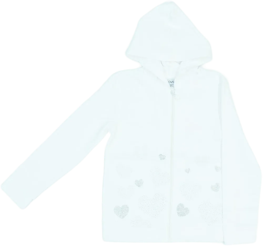 Fehér OVS Kapucnis pulóver EU 140 / UK 10 év / US 10 év/L