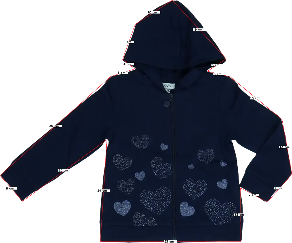 Kék OVS Kapucnis pulóver EU 104 / UK 4 év / US 4T/XS